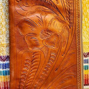 Tooled Leather Clutch
